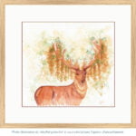 Photo d'illustration du rendu potentiel de l'option d'encadrement de l'oeuvre Dieu Cerf de la forêt réalisée par Christelle Lachambre artiste-peintre
