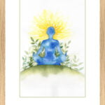 Illustration du rendu potentiel de l'option d'encadrement de l'oeuvre La paix réalisée par Christelle Lachambre artiste-peintre